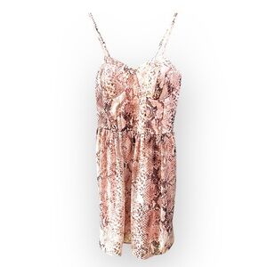Xhilaration Women’s Snakeskin Mini Dress Sweetheart Bra Cup Animal Print Size S